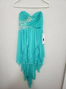 Promgirl Dress Size 5 SEQUIN HEARTS - Picture 1 of 8