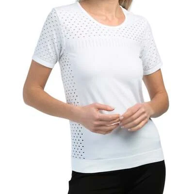 ¡Nuevo! Camiseta activa sin costuras Betsey Johnson que absorbe la humedad corte láser talla: M Foto 1 de 4