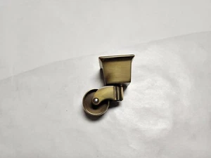 Waterstreet Brass Square Cup Caster 1-1/4" dia. wheel Lt Antique Finish - Picture 1 of 12