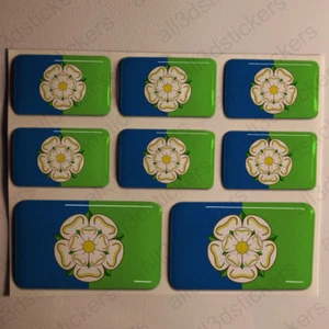 Pegatina East Riding Yorkshire Reino Unido Resina Cúpula Pegatinas Bandera de Inglaterra Adhesivo 3D - Imagen 1 de 1