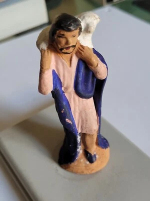 Petit Santon de Creche en terre cuite le BERGER - Photo 1/4