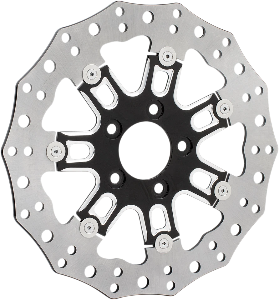 09-16 para Harley Road King EFI FLHR ARLEN NESS rotor dianteiro 7 válvulas 11,8" preto - Imagem 1 de 1