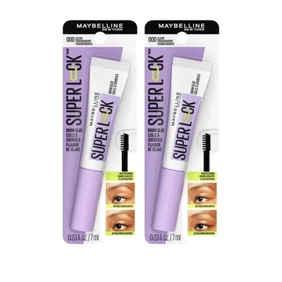 Maybelline Super Lock Brow Glue Clear Eyebrow Gel, Clear, 0.23 fl oz, 2 Pack - Image 1 of 2