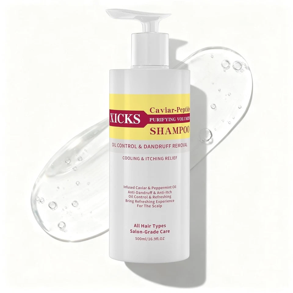 Champú de volumen con aceite de menta para enfriamiento, eliminación de caspa y control de aceite  Foto 1 de 4