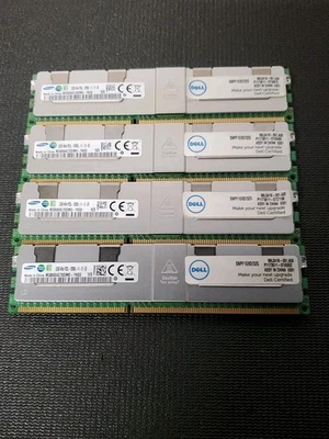 Lot Of 4 Samsung M386B4G70DM0-YK03 1600MHz DDR3 32GB ECC Server Memory - Image 1 of 3
