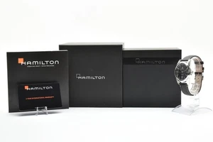 [ MINT /Box, Paper] HAMILTON Jazzmaster H424151 Date Black AT Men's Watch JAPAN - Picture 1 of 16