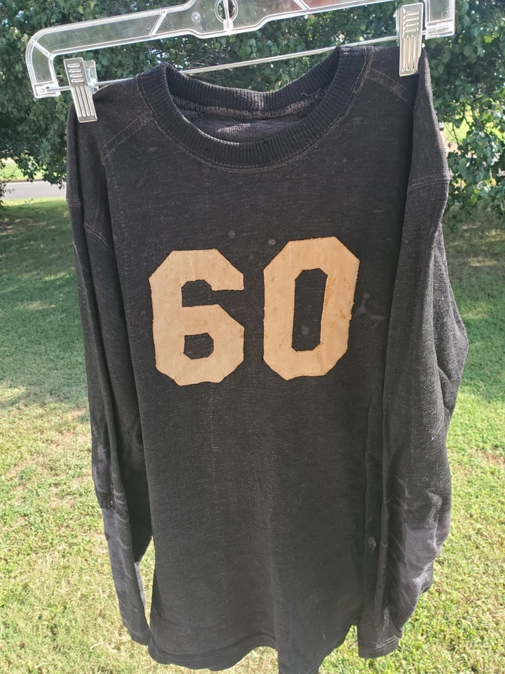 Camiseta deportiva cosida de fútbol americano Arkansas #60 anterior a 1939 Tom Spaulding Little Rock 40 corta ❤️ Foto 1 de 4