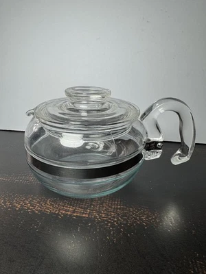 Vintage PYREX "Flameware" 6 Cup Teapot #8446 w/Handle #8336) & Lid #7756 Kettle - Image 1 of 4