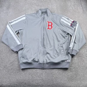 Boston Red Sox Jacket Mens XL Grey Full Zip World Series Champions 2018 True Fan - Picture 1 of 15