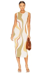 Minkpink Women Ziggy Knitted Midi Dress White L - Picture 1 of 3