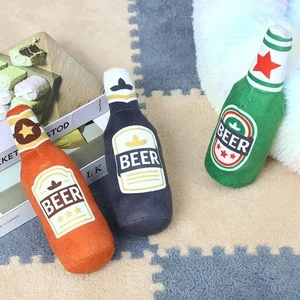 Pets First NFL Beer Bottle Plush Toy for Dogs & Cats Dog Chew Toy with Squeaker - Picture 1 of 12