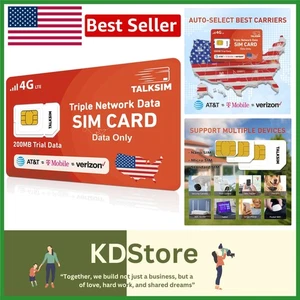 Prepaid 4G LTE SIM Card Kit for Smartwatches & IoT Devices, 200MB Data - Picture 1 of 11