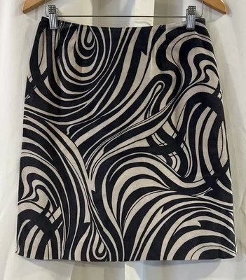 Falda Retro Nine West Vintage Y2K Vintage Gamuza Cuero Remolino Talla 4 Foto 1 de 4