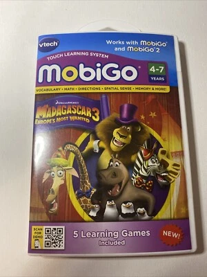 Vtech Mobigo Touch Learning  DreamWorks Madagascar 3   4-7 Years  New In Case - Image 1 of 3
