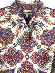 $178 J.CREW Talla 2 Liberty Camisa Perfecta en Lord Paisley Estilo Floral 95756 - Imagen 1 de 10
