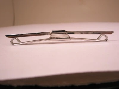 Barra de cuello vintage de 2-1/2" de ancho, Uber delgada, tono plateado L157 Foto 1 de 4