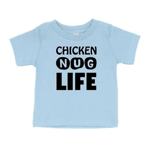 Funny Toddler Kids Youth T-Shirt Kids Chicken Nugget Shirt Chicken Nug Life Tee - Picture 1 of 18