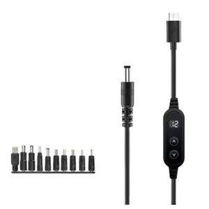 Flexible Voltages USB C DC5521 Adapter Cable Cord 10 Interchangeable Tips - Zdjęcie 1 z 8
