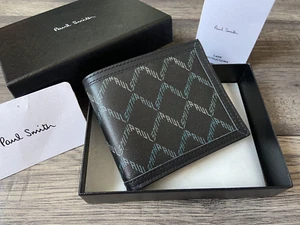 PAUL SMITH GEO MONOGRAM LOGO BILLFOLD WALLET RETAIL €190 BNIB - Picture 1 of 9