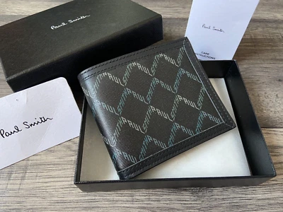PAUL SMITH GEO MONOGRAMA LOGOTIPO BILLETERA VENTA AL POR MENOR 190 € NUEVO EN CAJA Foto 1 de 4