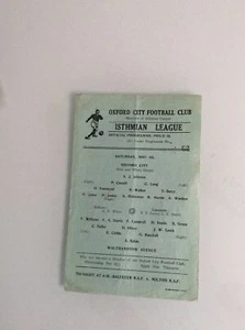 OXFORD CITY V WALTHAMSTOW AVE 04.05.1946 NON LEAGUE GAME ISTHMIAN LGE ONE PAGE - Picture 1 of 2