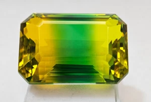Bi-Colour Ametrine Emerald Cut 89-90 Ct Natural Loose Certified Gemstone KH964 - Picture 1 of 12