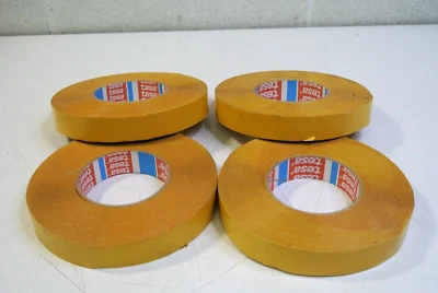 (4) Tesa Double Sided White PVC Tape: 1 in. x 60 yds. (White) - Image 1 of 4