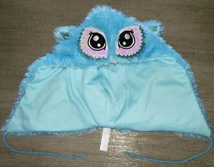 girls BLUE PLUSH ANIMAL HAT WINTER WEAR glitter ears eyes girls to about age 6? - Picture 1 of 2