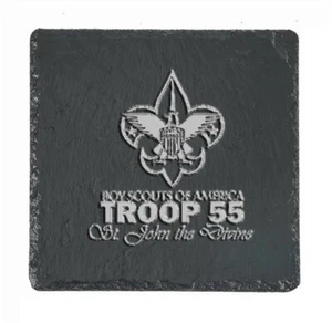 Troop 55 Houston Slate Coaster - Picture 1 of 1