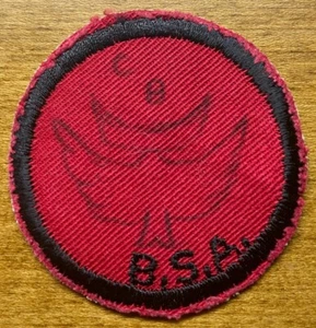 BSA Vintage Handmade Eagle Red Patch Used YZ11 - Picture 1 of 2