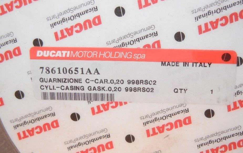 Ducati Corsa Racing 998RS 2002 juntas de cilindro de metal cantidad-3 de 78610651AA Foto 1 de 1