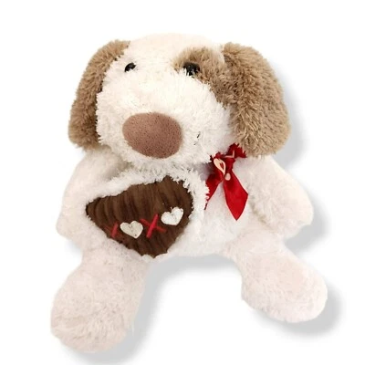 Dandee Cuddly Friends Noel Puppy Valentine Plush Stuffed Animal Hearts Love 12" - Image 1 of 4