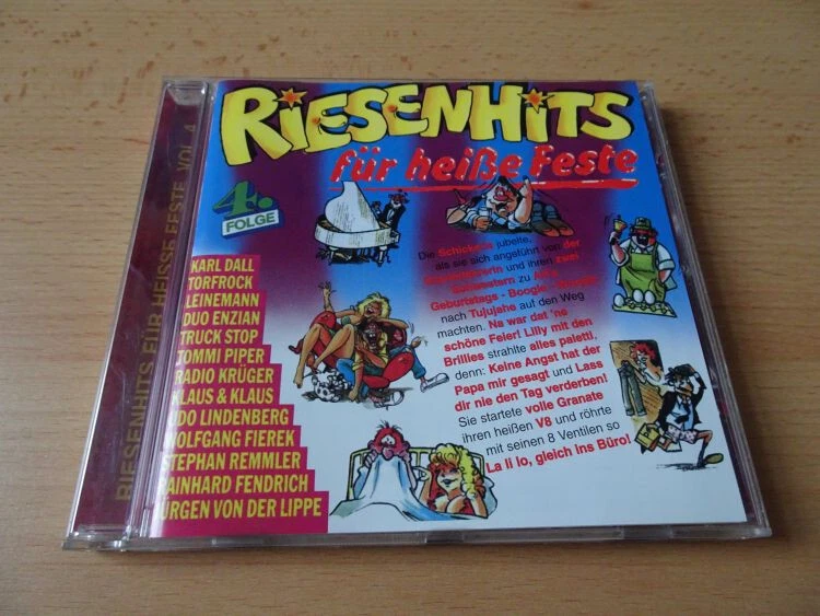 CD Riesenhits für heiße Feste 4. Folge: Karl Dall Stephan Remmler Udo Lindenberg - Bild 1 von 1