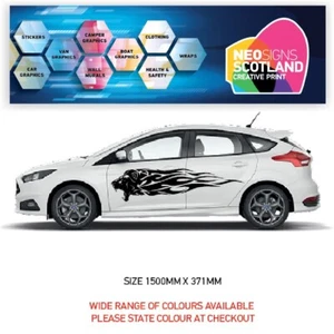 Grafica Lato Auto X 2 Si Adatta a Qualsiasi Auto Furgone Adesivi Universali Decalcomanie CSG47 - Foto 1 di 2