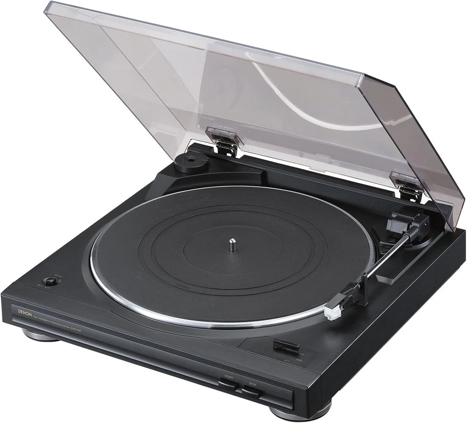 Denon DP-29F Analog Turntable Full Automatic with Built-in Phono Equalizer Black - Image 1 of 1