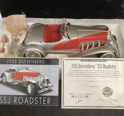 RARE Hamilton Collection Limited Edition Ertl 1/18 1935 Duesenberg SSJ Roadster - Image 1 of 4
