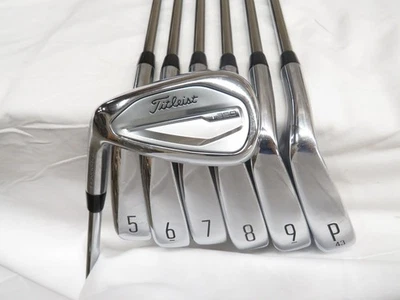 Used LH Titleist T350 Iron Set 5-PW+48 TT AMT Red R300 Regular Flex Steel Shafts - Image 1 of 4