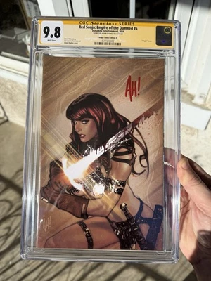 Red Sonja: Empire of the Damned #5 (2024) Adam Hughes Virgin, CGC 9.8 SS ¡Firmado! Foto 1 de 4