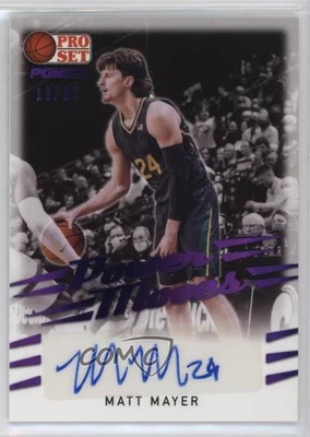 2021 Leaf Pro Set Power Moves Purple Spectrum Foil /20 Matt Mayer #PM-MM1 Auto - Image 1 of 2