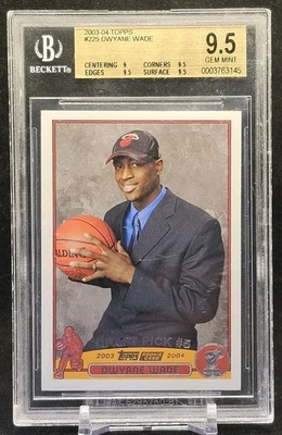 2003-04 Topps #225 Dwayne Wade BGS 9,5 Heat Bulls Foto 1 de 2