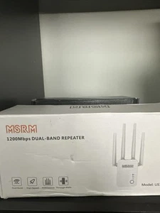 MSRM 1200Mbps Dual Band High Speed Repeater White US754AC Signal Booster (7233) - Afbeelding 1 van 5