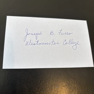 Joe Fusco - Westminster Col. Hd Coach, CFBHOF’01, 4X Nat. Champs, Died 2025 - Image 1 of 2