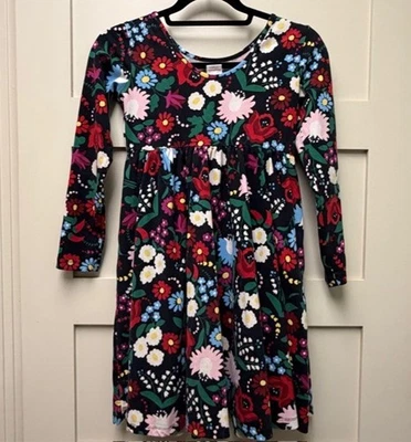HANNA ANDERSSON Floral Skater Dress With Pockets Christmas Holiday Size 10 / 140 - Image 1 of 4