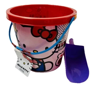 Sanrio Hello Kitty Sand Pail Bucket & Sand Shovel Beach Toy Water Summer New - Picture 1 of 9