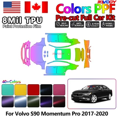 Película de protección de pintura PPF precortada de color para Volvo S90 Momentum Pro 2017-2020 Foto 1 de 4