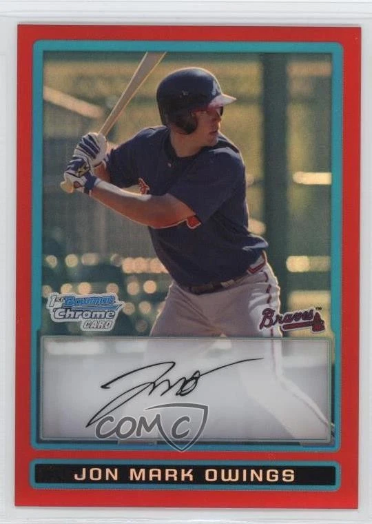 2009 Bowman Chrome Prospects Red Refractor /5 Jon Owings Jon Mark Owings #BCP47 - Image 1 of 2