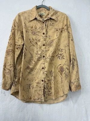 Pana vintage Eddie Bauer abotonada floral talla mediana Foto 1 de 4