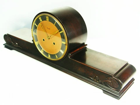 KIENZLE PURE  ART DECO  CHIMING MANTEL CLOCK  BLACK FOREST Cover