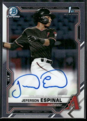 #CPA-JE Jeferson Espinal 2021 Bowman Chrome Prospect Autographs - Image 1 of 2
