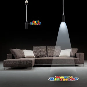 1x E26/E27 Happy Birthday Decor Home Bar Indoor LED Lamp Projector Shadow light - Picture 1 of 12